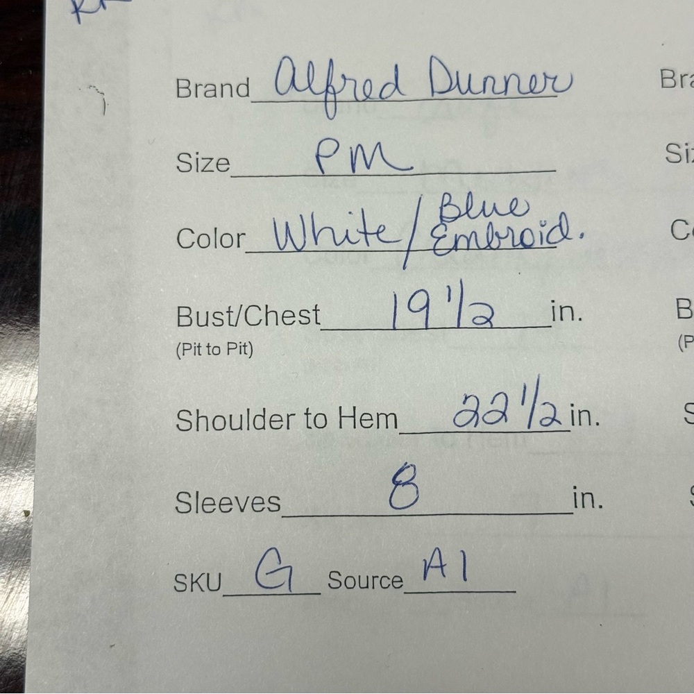 Alfred Dunner Petite Embroidered Floral Pot Ribbed Knit Top PM - Picture 8 of 8